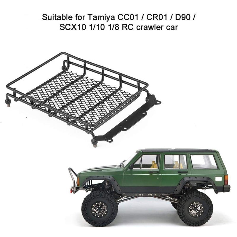 Dilwe RC Roof Rack Luggage, Model Vehicle Accessory Steel Luggage Tray Roof Rack for 1/10 RC Crawler Car(M) - Image 2